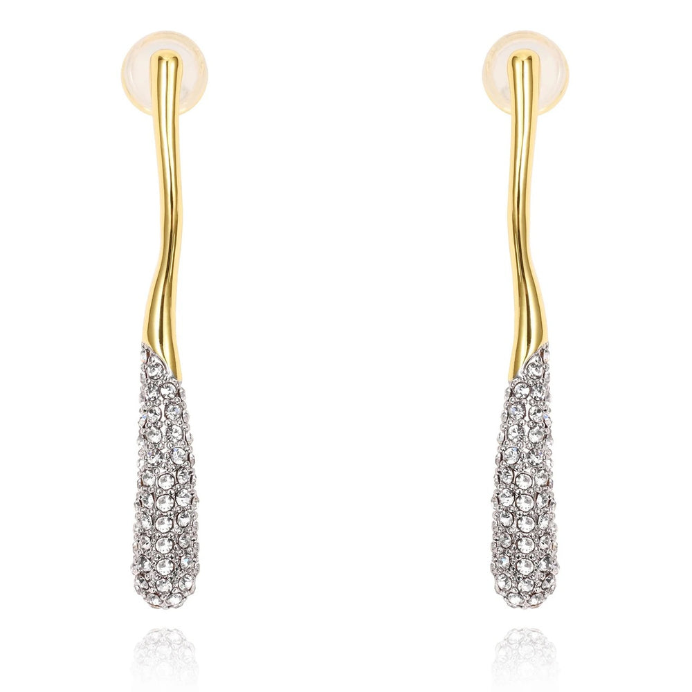 Golden Sculpt Cascade Earrings